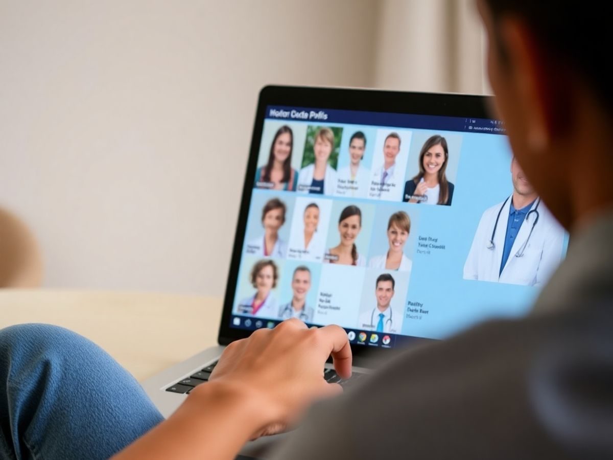 Medici specialiști consultați pe laptop