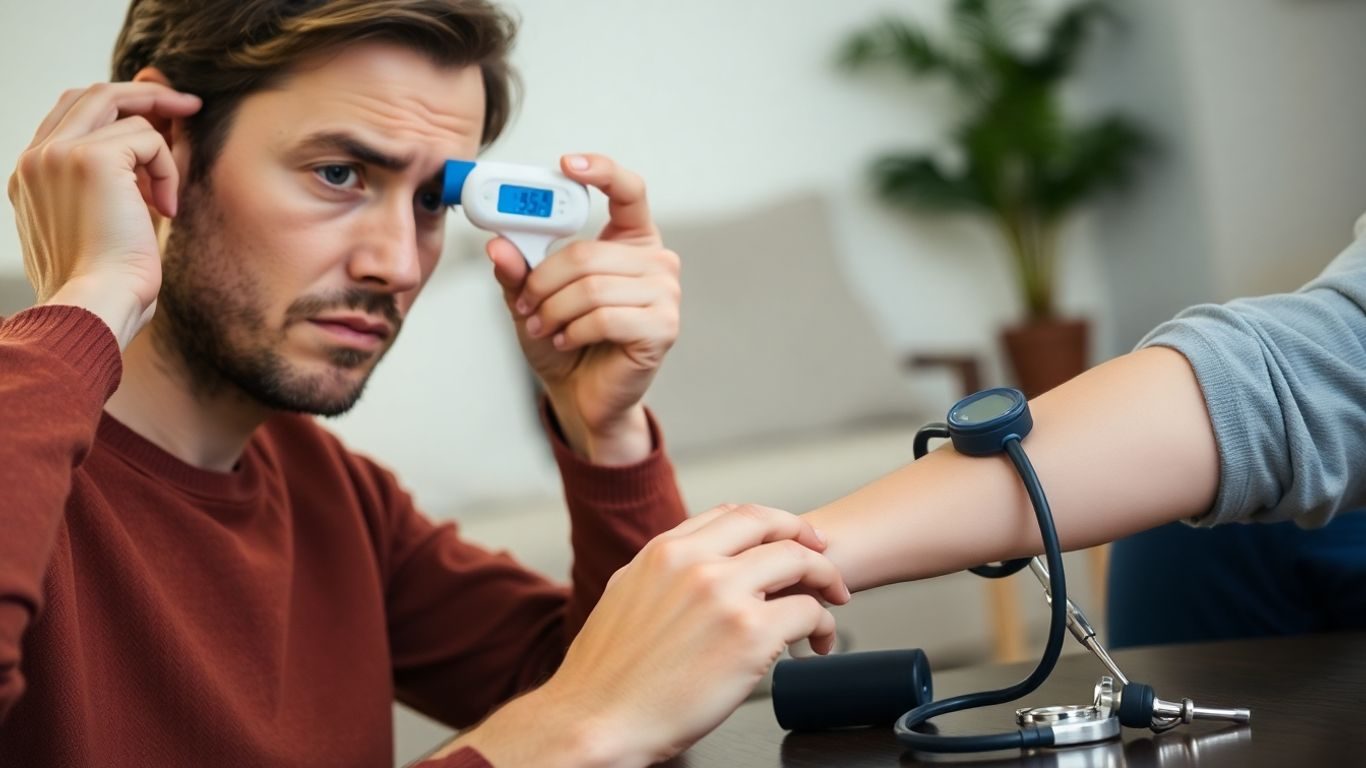 Monitorizarea sănătății acasă cu dispozitive medicale.